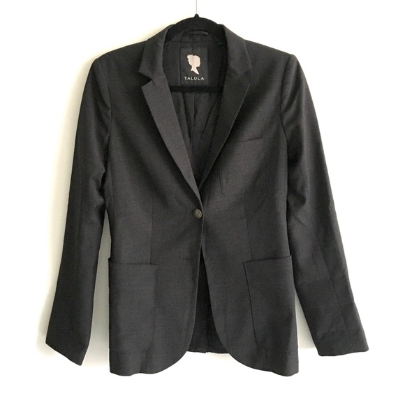 (SOLD) ARITZIA Blazer Boyfriend Charcoal Gray 4 - Picture 4 of 7
